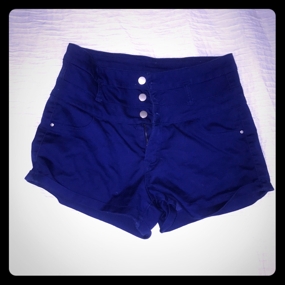 Navy high wasted shorts
